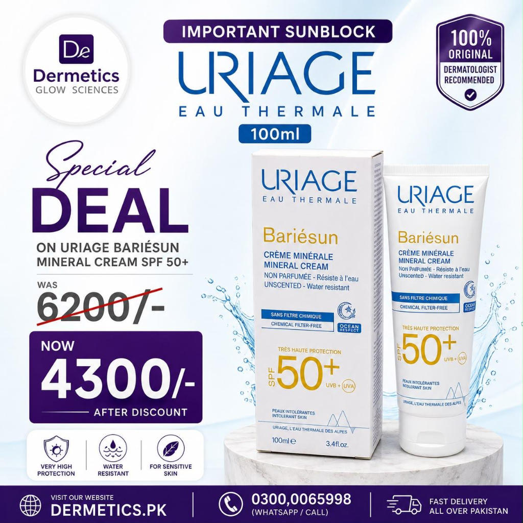 Mineral SPF 50+ sunblock for sun damage and tanning